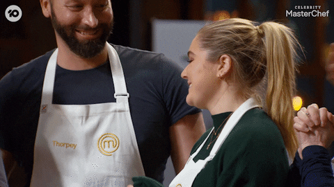 Celebrity Masterchef Hug GIF by MasterChefAU