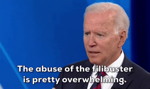 Joe Biden Filibuster GIF by GIPHY News