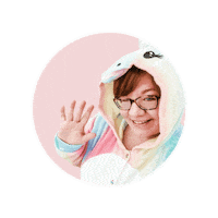 KimiKinsey pink unicorn kimi Girl with glasses Sticker