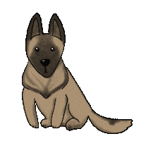 German Shepard Dog Sticker by Emilia Desert