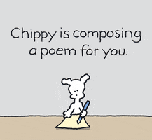 Poetry Love GIF by Chippy the Dog