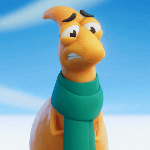 Goosebumps Freezing GIF by Claynosaurz