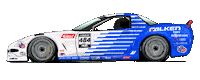 Racecar Corvette Sticker