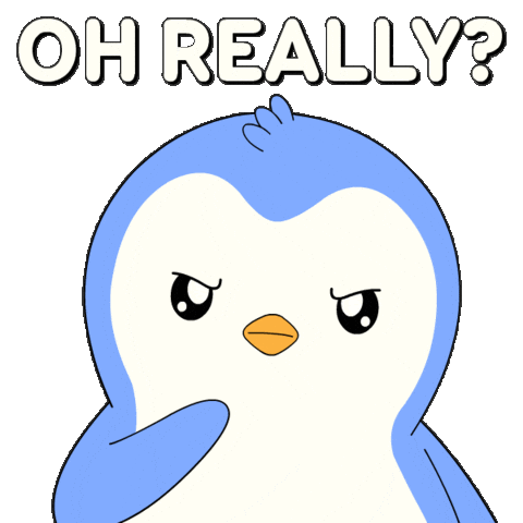 Penguin You Dont Say Sticker by Pudgy Penguins