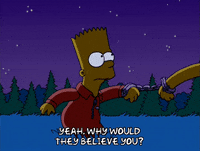 bart simpson tramping through field GIF