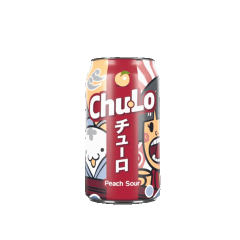 ChuLo_drinks drinks peach sour fruity Sticker
