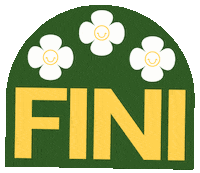 getfini white green sun flowers Sticker