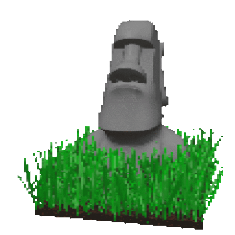 Easter Island 3D Sticker by Good Boy Graphics