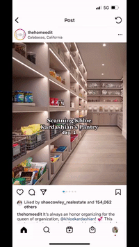 Scanning the food in Khloe Kardashian's pantry day