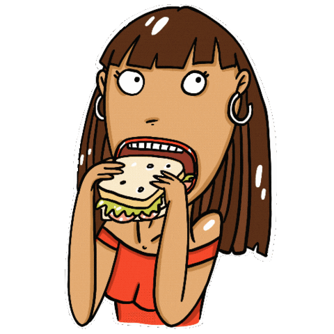 Girl Sandwich Sticker