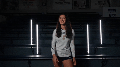 Georgia Tech Volleyball GIF by Georgia Tech Yellow Jackets