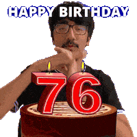 76 Birthday Sticker
