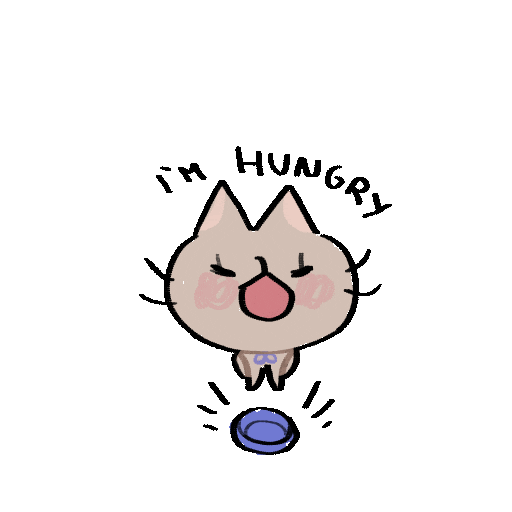 Nianko giphyupload cat hungry nianko Sticker
