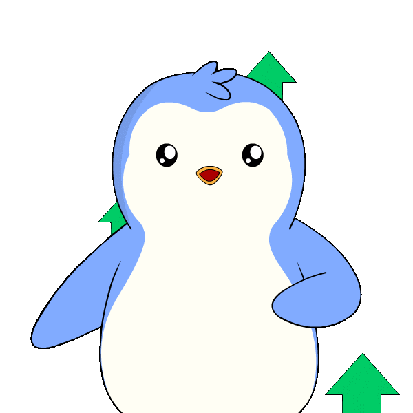 Pump It Crypto Sticker by Pudgy Penguins