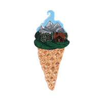 Lidiettes nature mountain icecream helado Sticker