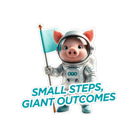 Pig Astronaut Sticker by BTA Aditivos