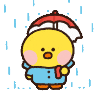 Illustration Raining Sticker by LINE FRIENDS