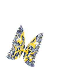 Butterfly Umsocial Sticker by University of Michigan