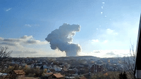 Plume of Smoke Rises From Belgrade Munitions Factory Explosion