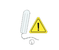 ILOVECYCLO cup tampon ciclo peligro Sticker