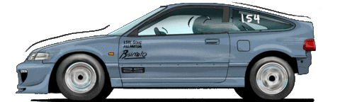 Fwd Honda Crx Sticker