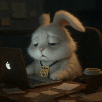 Rabbit Working GIF by Salih Kizilkaya