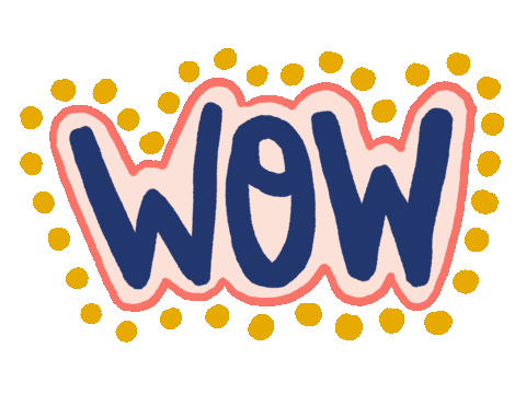 Surprise Wow Sticker by Andrea Tredinick