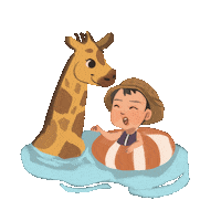 Girl Swimming Sticker by Rafhi Dominic