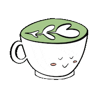 Malinca matcha greentea matchalatte malinca Sticker