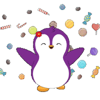 Happy Candy Shop Sticker by Pudgy Penguins
