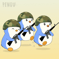 Huddle Up War GIF by Pudgy Penguins