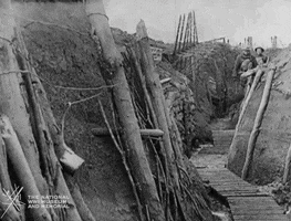 NationalWWIMuseum black and white military footage soldiers GIF