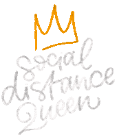clairehammonddesign queen lettering coronavirus crown Sticker