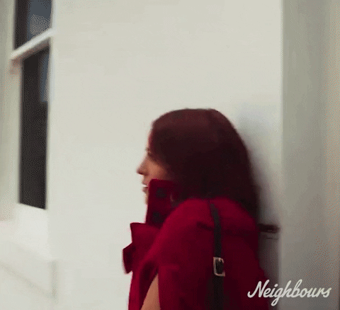 Scared Hiding GIF by Neighbours (Official TV Show account)