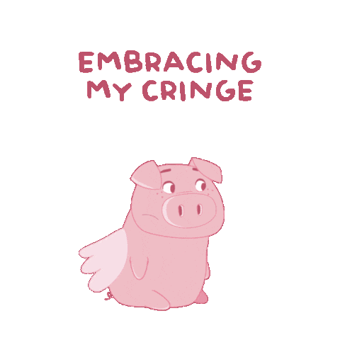 Embrace It Flying Pig Sticker by PositivelyPigasus