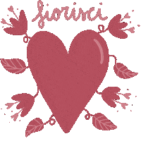 Heart Flower Sticker