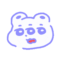 Confused Bear Sticker