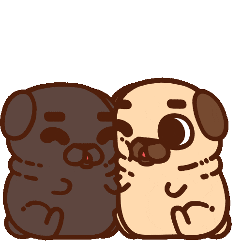 Love Ya Sticker by Puglie Pug