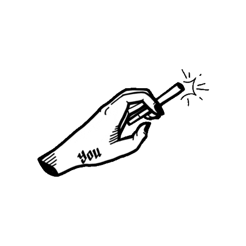 Smoke Hand Sticker