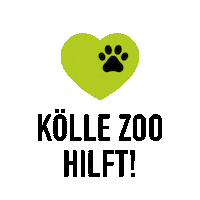 koellezoo heart herz donate paw Sticker