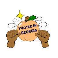 Georgia Peach Vote Sticker by Creative Courage