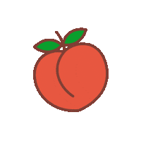 Peach Sticker by apieu