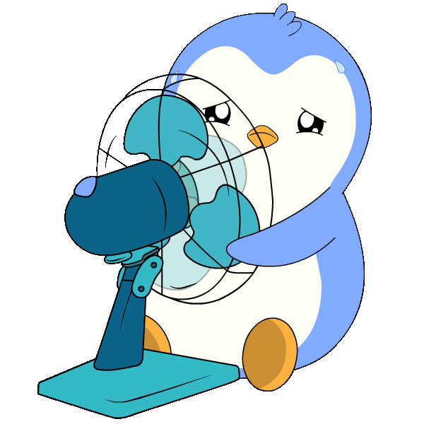 Penguin Sweating Sticker by Pudgy Penguins