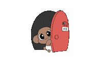 ujuice_ door 강아지 우주 uju Sticker
