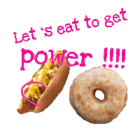 Donut Hotdog Sticker