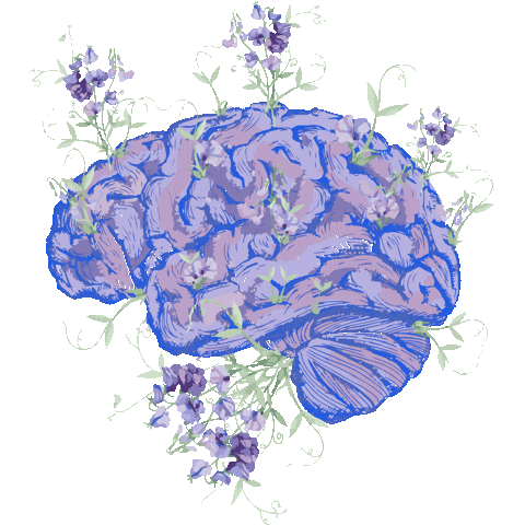 Flowers Brain Sticker