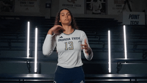 Georgia Tech Volleyball GIF by Georgia Tech Yellow Jackets