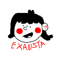 feferdinands girl exhausted menina cansada Sticker