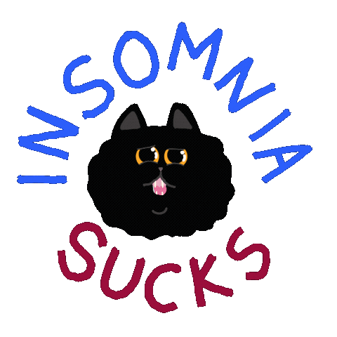 Tired Cat Sticker