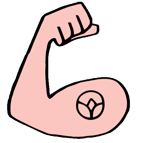 Muscle Sticker by Abiby